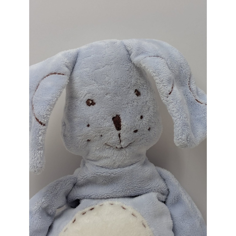 PBK Pottery Barn Kids Blue Cream Plush Bunny Rabbit Floppy Ears Stitched tummy - Picture 6 of 6